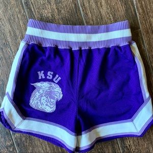 Vintage KSU K-State Wildcats Purple White Mesh Shorts XS